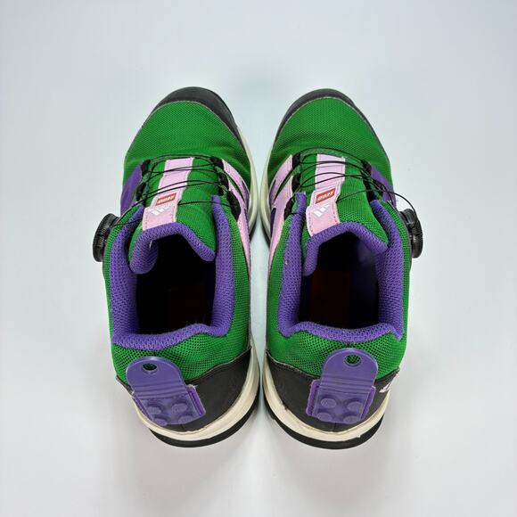 Adidas Terrex Agravic BOA x LEGO Green Purple Trail Running Shoes Youth Size 5 - Picture 6 of 10